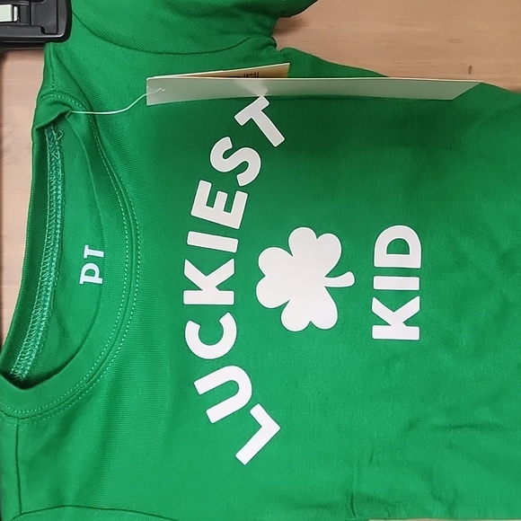 PJ Place Luckiest Kid Shamrock Green Pjs NWT Size 3T - Picture 6 of 8